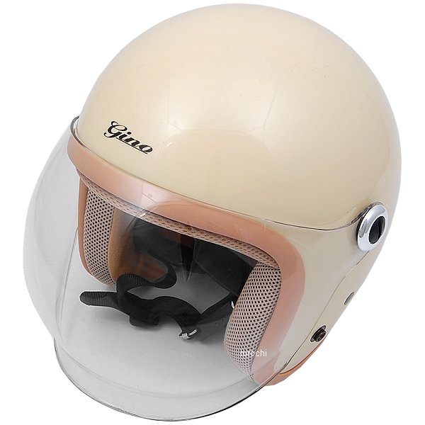 レディースジェットヘルメット GS-6 パールアイボリー フリーサイズ (57-58cm未満)