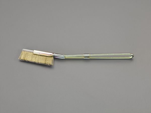 210mm ブラシ(スチール製/直/20本)真鍮コーティング