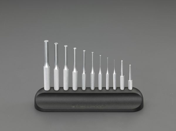 1.0-9.0mm/11本組 平行ピンポンチ(センターポンチ付)