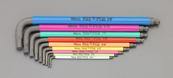 5/64-3/8"/9本組 [Ball Hex-Plus]キーレンチ