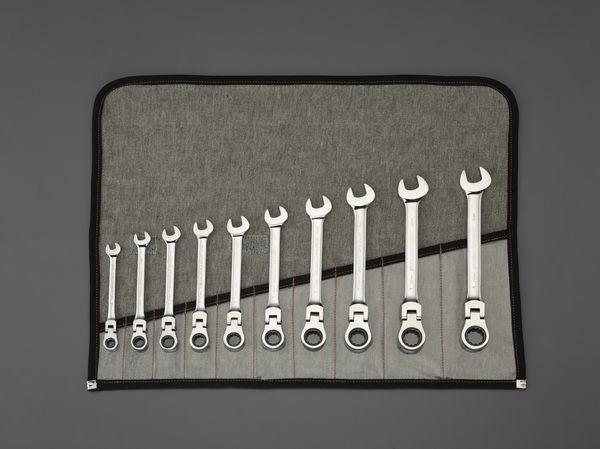 10本組 コンビネーションギアレンチ(首振リ)