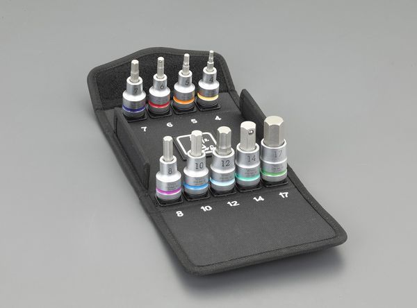 1/2"sq 4-17mm [Hex]ビットソケット(ホールド機能付