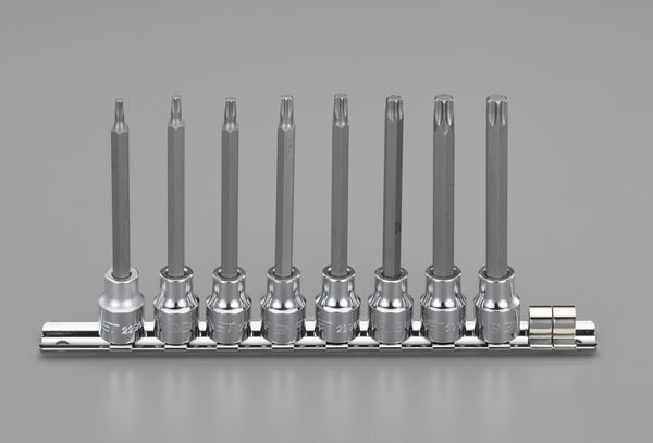 3/8"sq/8個組 [Hexlobe]ロングビットソケット