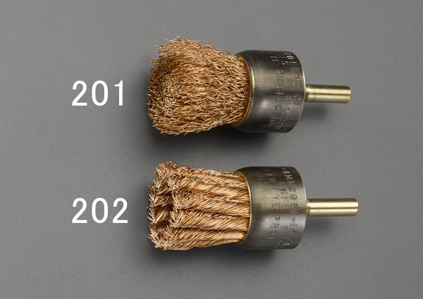 25mm/6.35mm 軸付ワイヤーブラシ(ノンスパーキング)