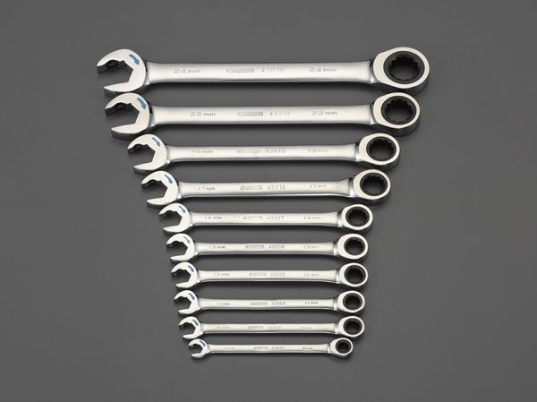 10本組 コンビネーションギアレンチ(ダブルラチェット)