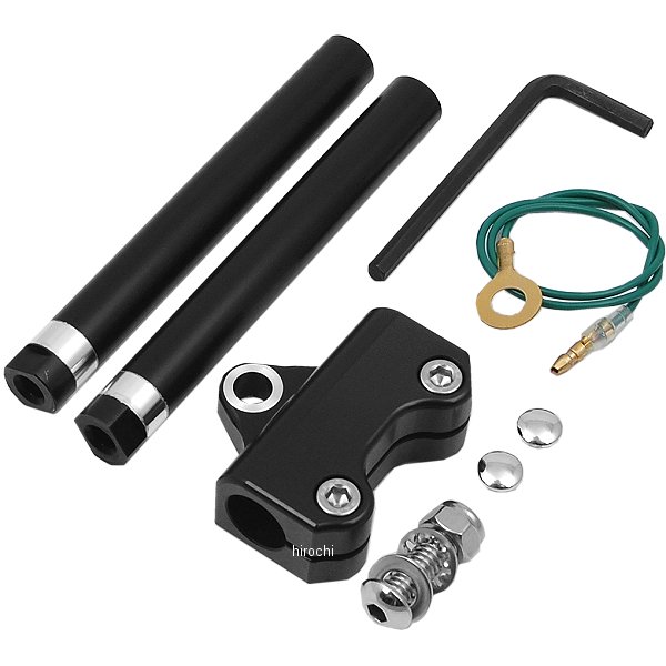 ハンドルバータイプフロントウインカーステー 96年-08年 ダイナ、ソフテイル 黒 M8