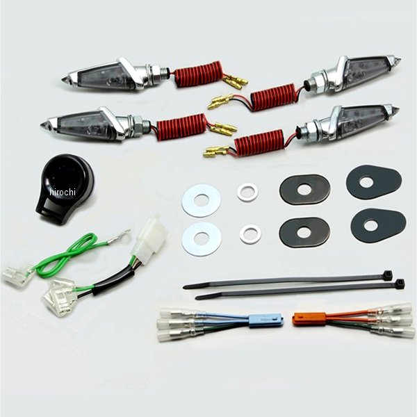 LEDダガーウインカーキット 13年-15年 グロム メッキ スモークレンズ