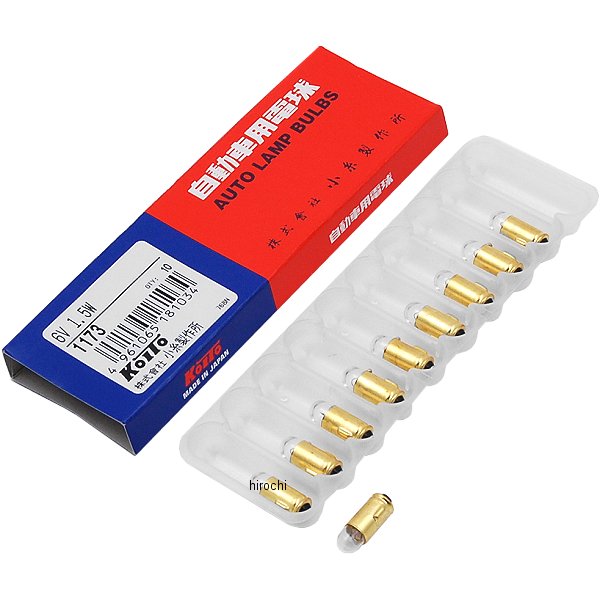 白熱バルブ T6.5 6V1.5W サシ込式 10個入り