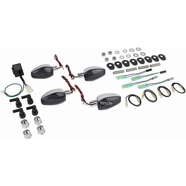 ライトウェイトLEDウインカーキット 14年以降 MT-09 トレーサー メッキボディー/スモークレンズ