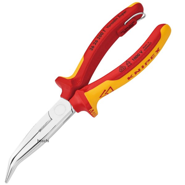 絶縁先曲ラジオペンチ落下防止(BK)