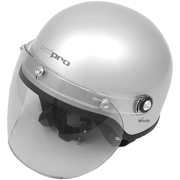 春夏モデル ジェットヘルメット Ami pro シルバー フリーサイズ