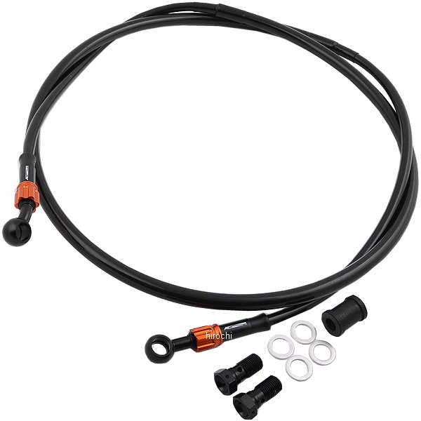 グッドリッジ ビルドアライン ユニバーサル ブレーキホース ロードモデル用 全長735mm ステンレス/黒
