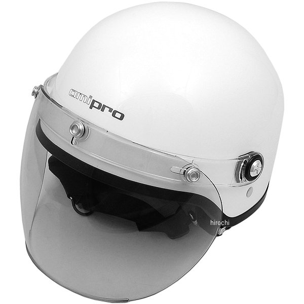 春夏モデル ジェットヘルメット Ami pro 白 フリーサイズ