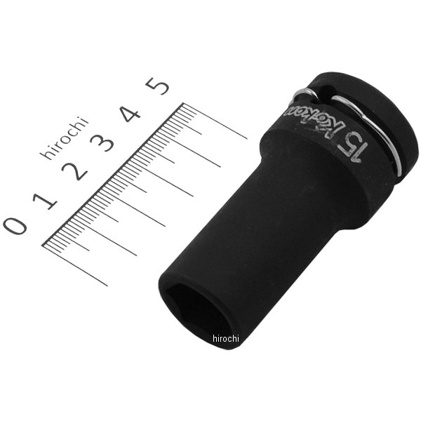 1/2インチsq 薄肉インパクトセミディープソケット 15mm
