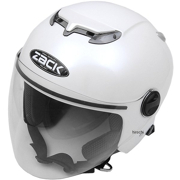 ジェットヘルメット ZACK ZJ-3 パールホワイト ディープフリーサイズ(58-60cm)