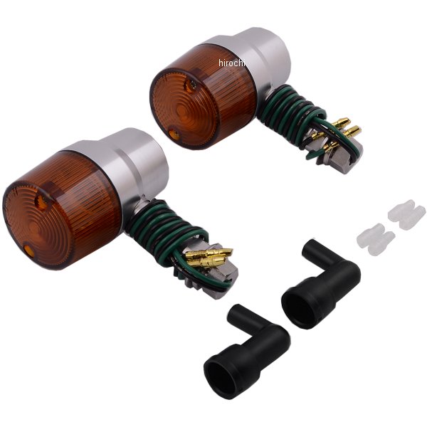 ミドルマシンドウインカー スーパーバイクタイプ ロングステーS球バルブ無し シルバー/オレンジ