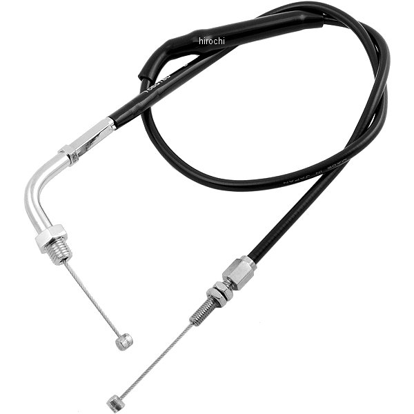 アジャスタブルスロットルワイヤー タイプ1 汎用 800mm メッキ/黒