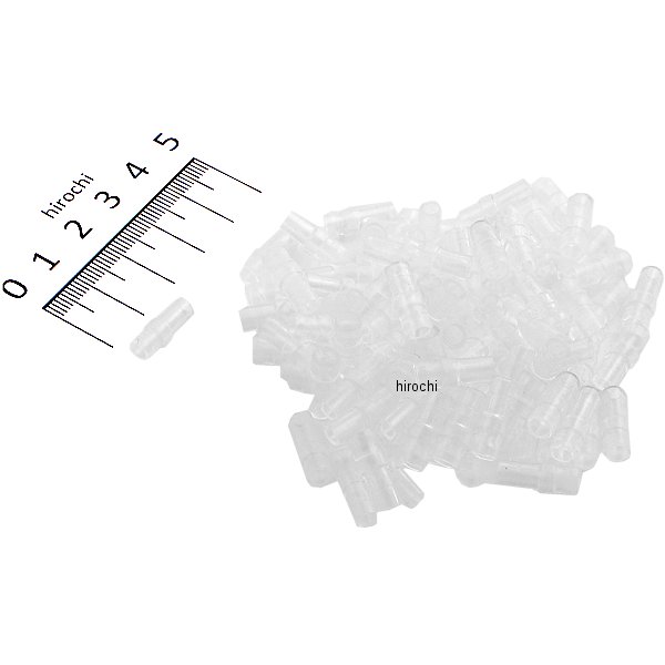 絶縁チューブ ギボシ端子オス用 乳白色