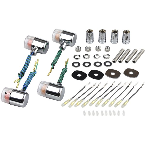 ウインカーセット カワサキ クラシカルシリーズ 71タイプ メッキ/クリアー