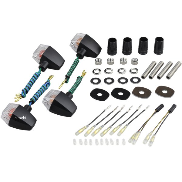 ウインカーセット カワサキ クラシカルシリーズ スリム&シャープタイプ 黒/クリアー