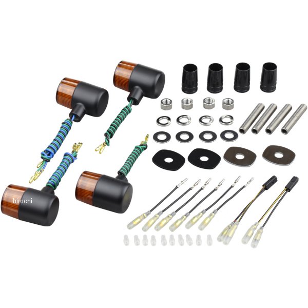 ウインカーセット カワサキ クラシカルシリーズ 71タイプ 黒/オレンジ