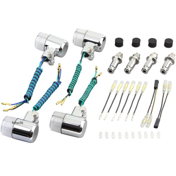 ウインカーセット カワサキ 71タイプ メッキ/クリアー