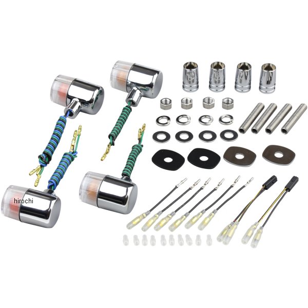 ウインカーセット カワサキ クラシカルシリーズ 71タイプ メッキ/クリアー