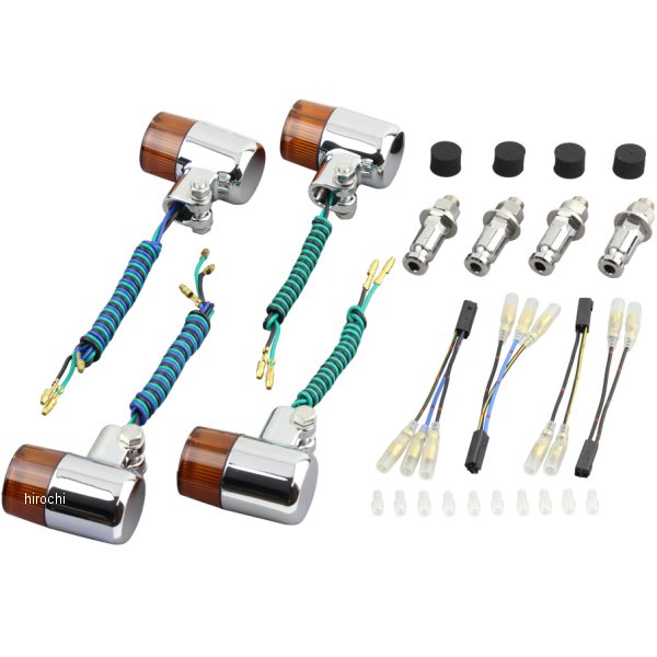 ウインカーセット 04年以降 ゼファー750、ゼファー750RS、ZRX400II 71タイプ メッキ/オレンジ