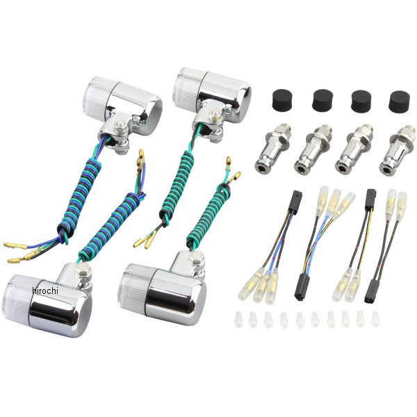 ウインカーセット 04年以降 ゼファー750、ゼファー750RS、ZRX400II 71タイプ メッキ/クリアー