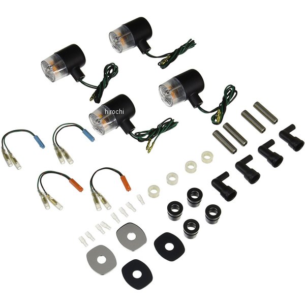 ウインカーセット 11年-14年 W800 クラシカルシリーズ 71タイプ 黒/クリアー