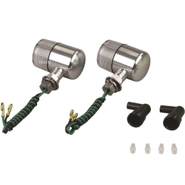 アルミマシンドウインカー 汎用 71タイプ ナローショートステー シングル球 シルバー/クリアー