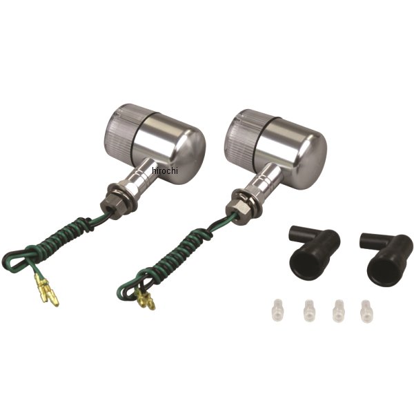 アルミマシンドウインカー 汎用 71タイプ ショートステー シングル球 シルバー/クリアー