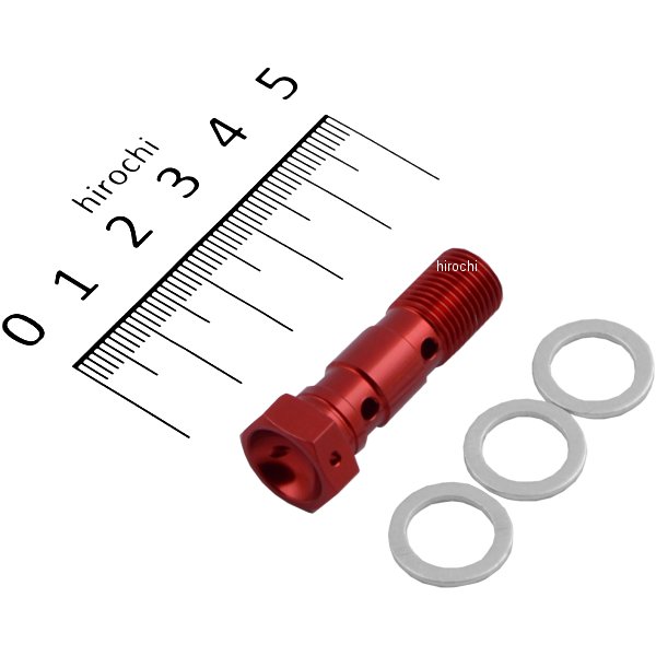 バンジョーボルト P1.00W ダブル brembo対応 赤