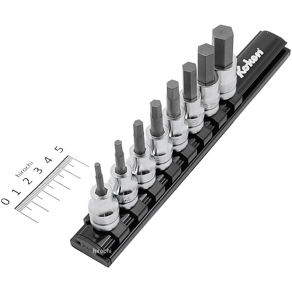 RS3010MZ/8-L50 Z-EAL ヘックスビットソケット レール付き 8組 3/8(9.5mm)