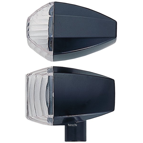 ウインカー 汎用 ZRタイプLED クリスタルカット シングル 2個 黒/クリアー