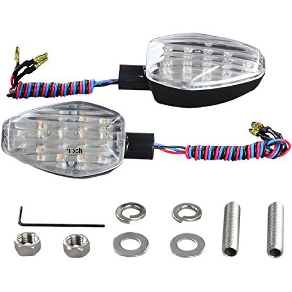 ライトウエイトLEDウインカー 汎用 ダブル 黒/クリアー