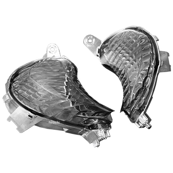 ウインカーレンズセット 08年-12年 GSX1300R ハヤブサ フロント スモーク