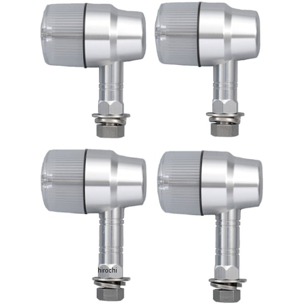 ウインカー ホンダ、ヤマハ、スズキ アルミマシンドシリーズ スーパーバイクミニタイプ メッキ/クリアー