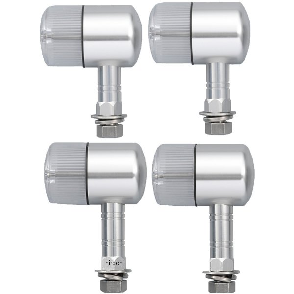 ウインカー ホンダ、ヤマハ、スズキ アルミマシンドシリーズ 71タイプ メッキ/クリアー