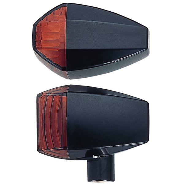 ウインカー 汎用 ユニバーサル ZRタイプ クリスタルカット シングル球 黒/アンバー