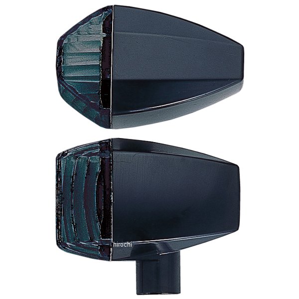 ウインカー 汎用 ユニバーサル ZRタイプ クリスタルカット ダブル球 黒/スモーク