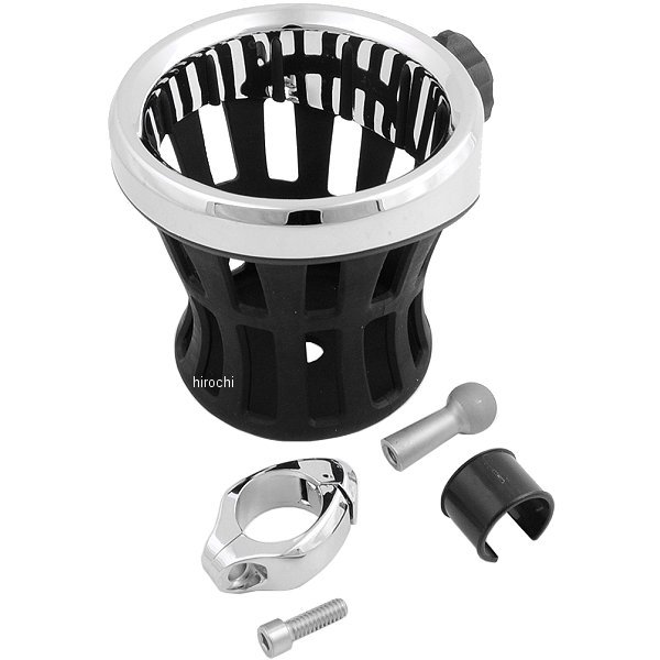 ドリンクホルダー 22mm-25mm ハンドルバー取り付け クローム