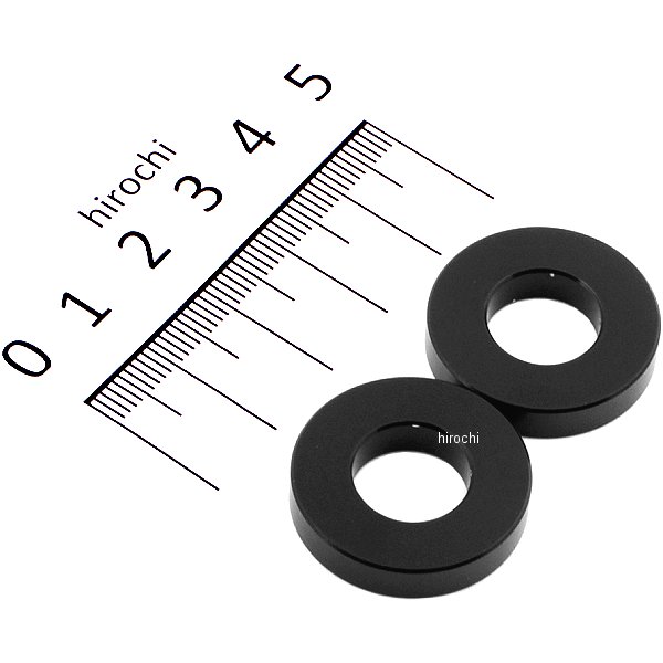 カラーセット 厚さ5 内径12mm 外径25.6mm 2個入り 黒