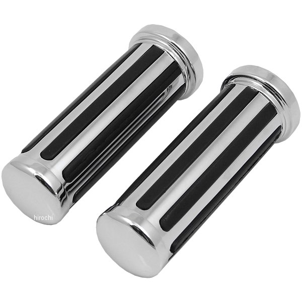アルミカバーグリップ レールタイプ L131mm D40mm クローム/黒 インチハンドル用