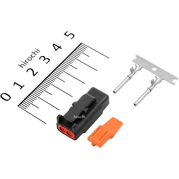 ドイツコネクター プラグ 2ピン 74112-98BK