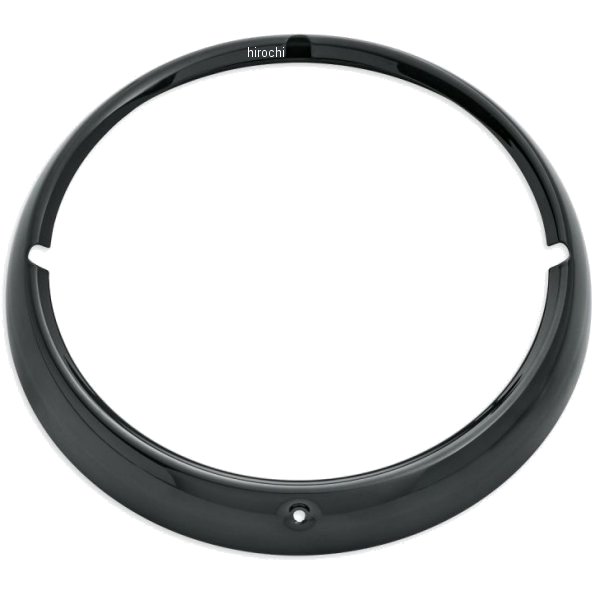 7インチ・ヘッドライト トリムリング 94年以降 FLH グロスブラック 46555-03B