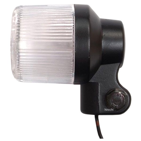 ウインカーランプセット ヨーロピアン 500 丸型 黒/クリア 2個入り