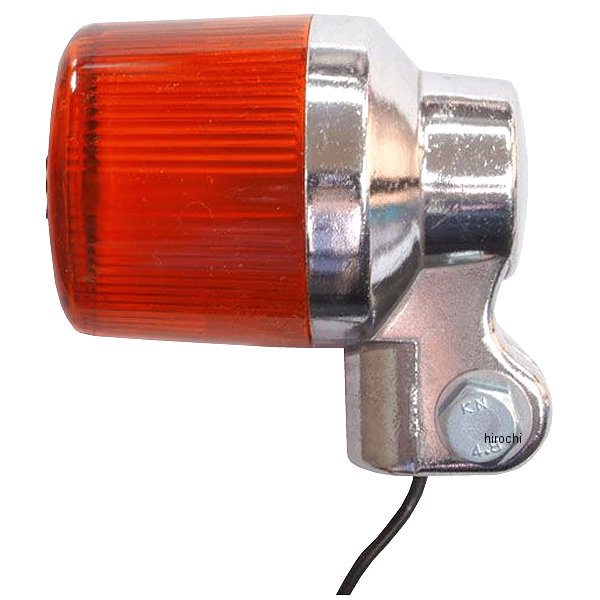 ウインカーランプセット ヨーロピアン 500 丸型 スチール/アンバー 2個入り