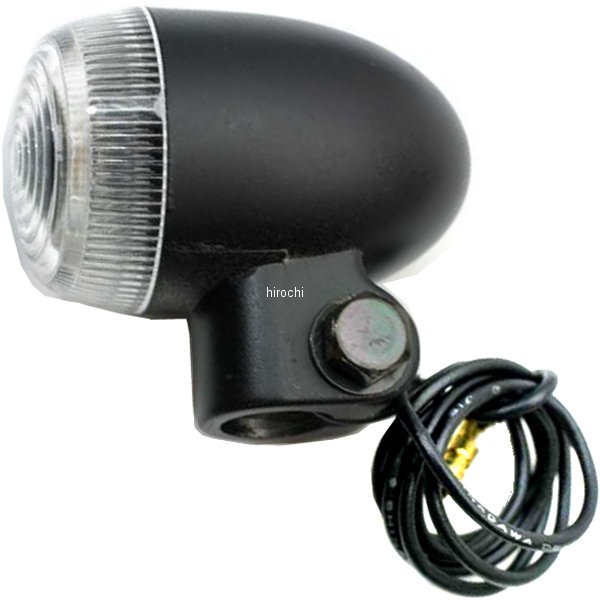 ウインカーランプセット 砲弾 140 丸型 黒/クリア 2個入り