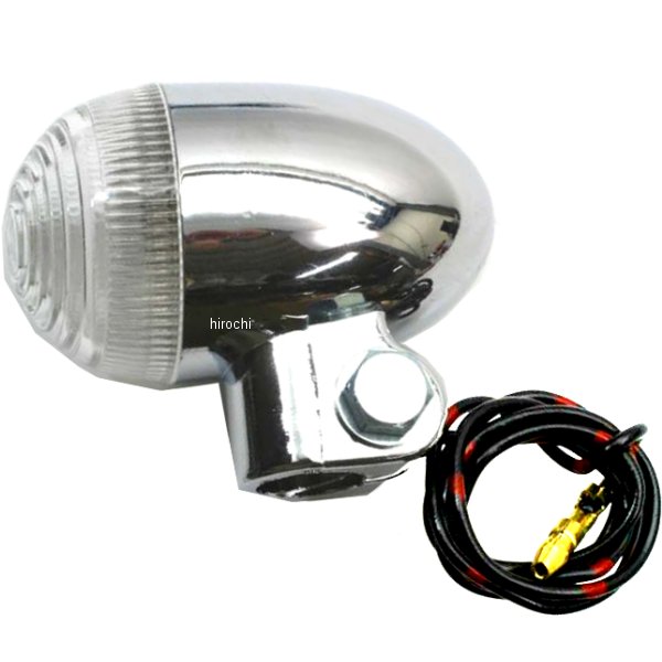 ウインカーランプセット 砲弾 150 丸型 メッキ/クリア 2個入り